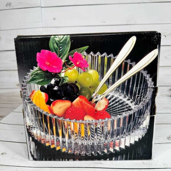 Mikasa Diamond Fire Crystal Cut Glass Hostess Serving Bowl 8.25" WY247/259 - Picture 7 of 11